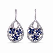 Image result for Sapphire and Diamond Dangle Earrings