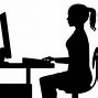 Image result for Sitting at Computer Clip Art