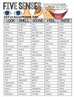 Image result for 5 Senses Vocabulary