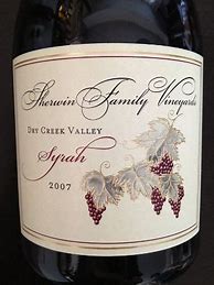 Image result for Sherwin Family Syrah Dry Creek Valley