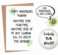Image result for Funny Happy Anniversary Card Husband