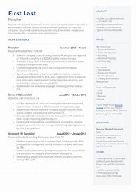 Image result for Best Recruiter Resume Examples