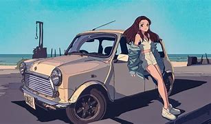 Image result for Anime Girl Sitting On Car