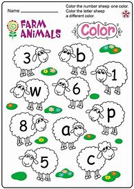 Image result for How Many Farm Animals Worksheet