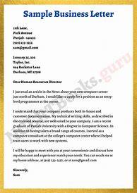 Image result for Business Letter Format Examples