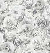 Image result for Gray and White Floral Wallpaper