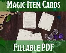 Image result for Dnd Magic Item Card Template