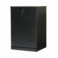 Image result for Black Wood File Cabinet 2 Drawer