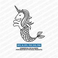 Image result for Unicorn and Mermaid Silhouette SVG Free