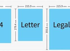 Image result for letters paper sizes