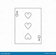 Image result for Playing Card 3 of Hearts to Color