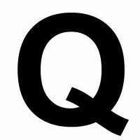 Image result for Q Letter Simple Black