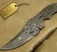 Image result for Damascus Skinner Knife Blank