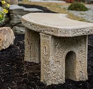 Image result for Curved Concrete Garden Bench