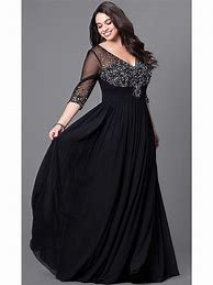 Image result for Black Plus Size Formal Dresses
