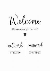 Image result for Welcome Wi-Fi Sign