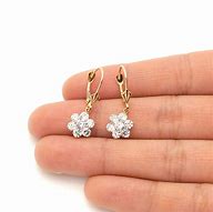 Image result for diamonds lever back earring yellow gold