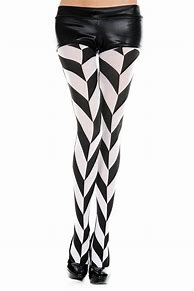 Image result for Black and White Striped Tights