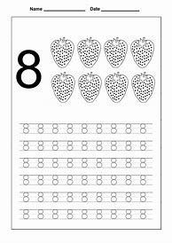 Image result for Tracing Number 8 Single Sheet