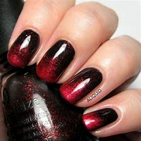 Image result for Red and Black Nail Art