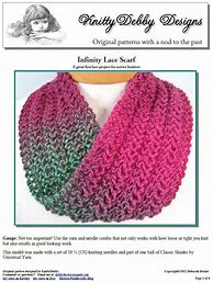 Image result for Lace Infinity Scarf Knitting Pattern
