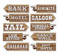 Image result for Western Theme Signs