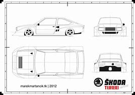Image result for Skoda 1100 GT Blueprints