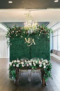 Image result for Brown White Green Wedding Reception