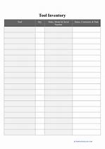 Image result for Tool Inventory List Template