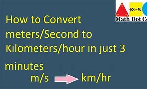 Image result for 2 Meters per Second to Kilometers per Hour