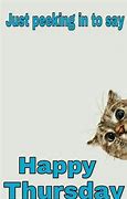 Image result for Happy Thursday Cat Meme