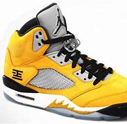 Image result for Air Jordan 5 Yellow and Black