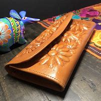 Image result for Tooled Leather Sunflower Wallet
