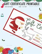 Image result for Gift Certificate From Santa
