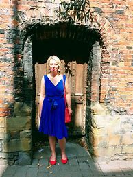 Image result for Blue Dress Red Shoes