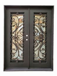 Image result for Wrought Iron Double Doors