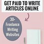 Image result for Paid to Write Articles Online
