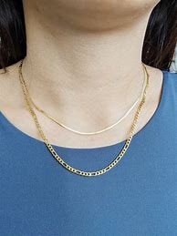 Image result for 18K Gold Figaro Chain