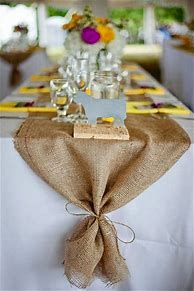 Image result for Burlap Wedding Table