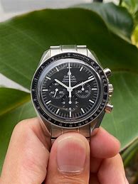 Image result for Omega Speedmaster Moon Watch Blue Dial On Wrist