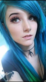 Image result for Smokey Blue Hair Ideas Emo