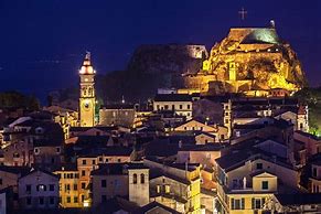 Image result for Corfu Town at Night