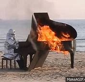 Image result for Burning Piano GIF