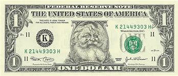 Image result for Federal Reserve Note with Santa Claus