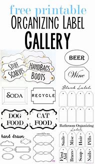 Image result for Free Printable Organizing Labels