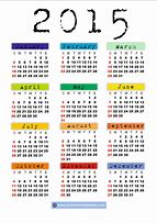 Image result for 2015 Calendar Months