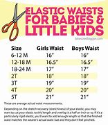 Image result for Baby Waist Size Chart