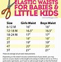 Image result for Waist Inches Size Chart