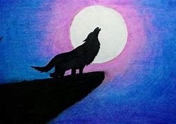Image result for Wolf Screaming Drawing Oil Pastel