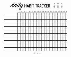 Image result for Habit Tracker Sheet